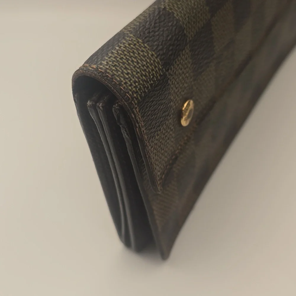 Louis Vuitton Damier Brown Porte Feuille Accordion Long Wallet (VERY GOOD)COA✨️ - Picture 6 of 15
